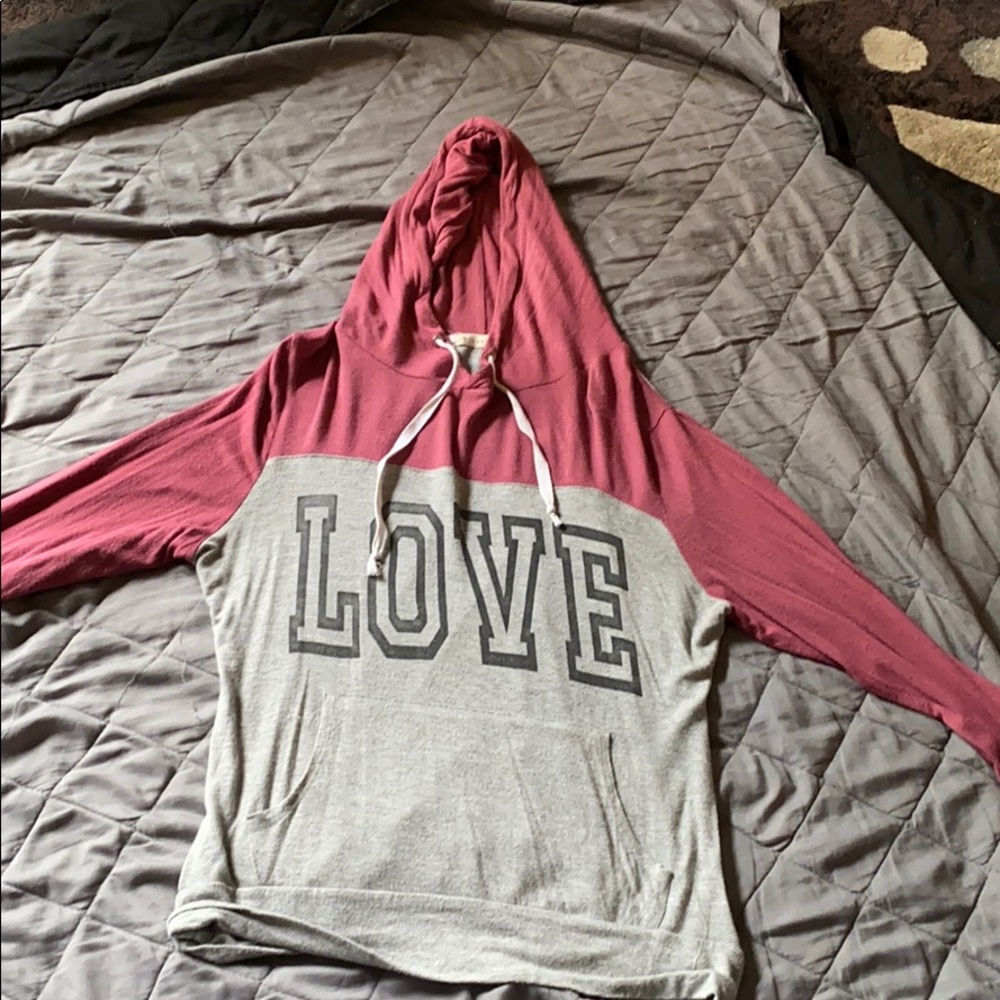 Long sleeve shirt with hoodie